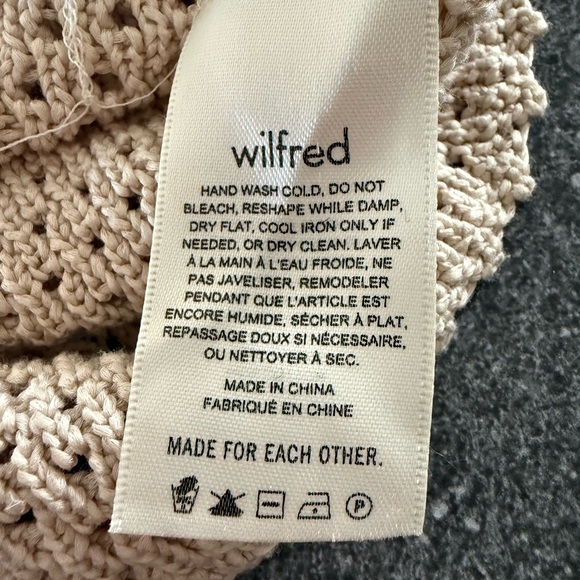 Aritzia Wilfred cream Crochet Knit tank top - Picture 6 of 6